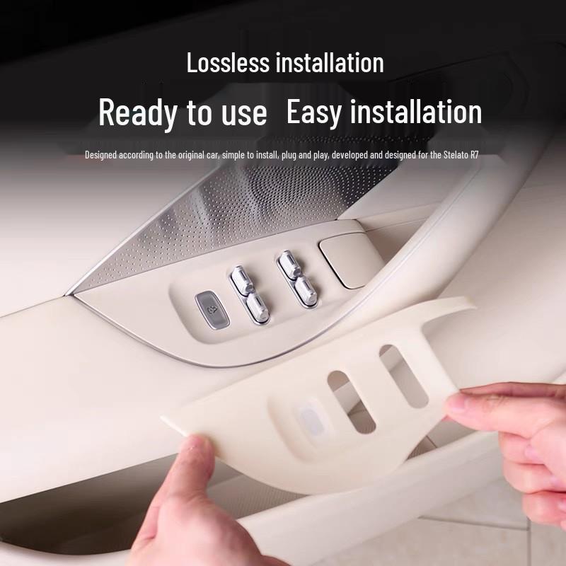 Защитные наклейки на кнопки панели стеклоподъемников Zhijie R7 - Силиконовый декор против царапин для четырех дверей