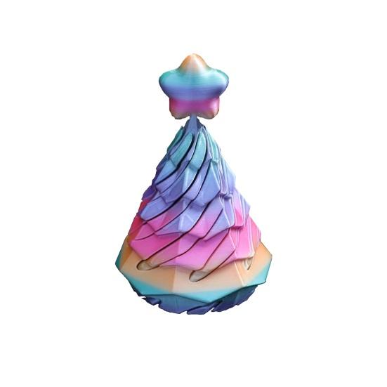 3D-печатная спиральная конусная игрушка, невозможная рождественская елка, сквозная скульптура, вихревая нить, иллюзия, снятие стресса, мини-спиральная игрушка-фиджет для дерева