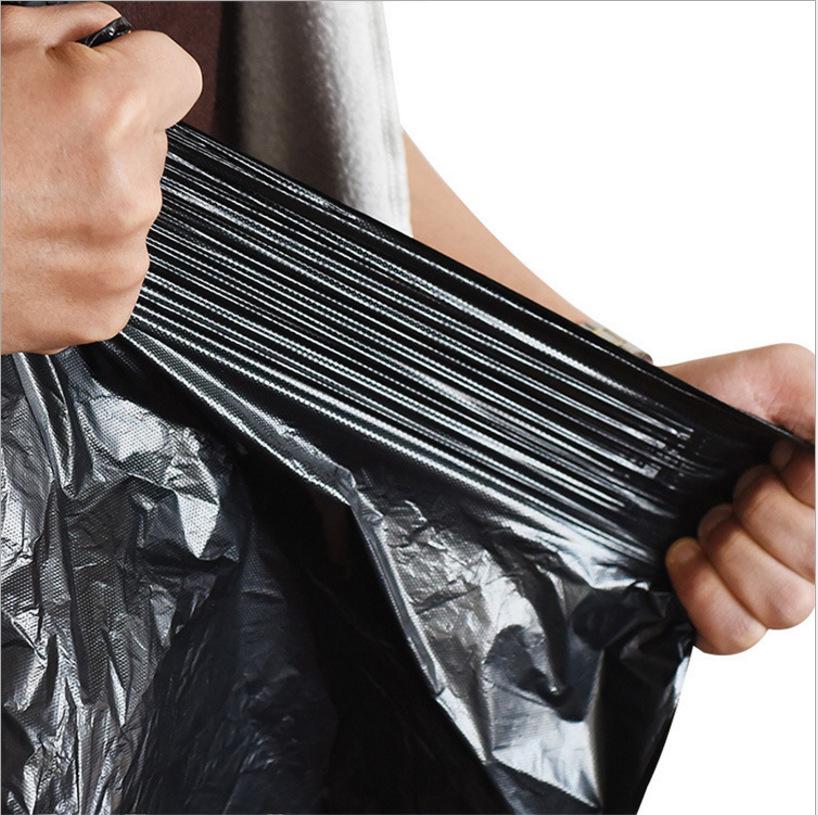[50-Pack] Thickened Black Vest-Style Disposable Garbage Bags, Portable and Durable for Household Use