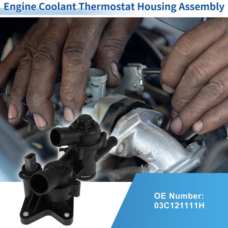 X Autohaux Engine Coolant Thermostat Housing Assembly No.0121111H for SEAT IBIZA IV (6J5)