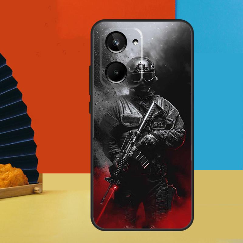 Тактический узор Swat Gear для Realme 15 Pro 10 11 12 13 14 Pro Plus GT6 GT7 C51 C53 C55 C61 C63 C65 C67 C71 C75 Чехол