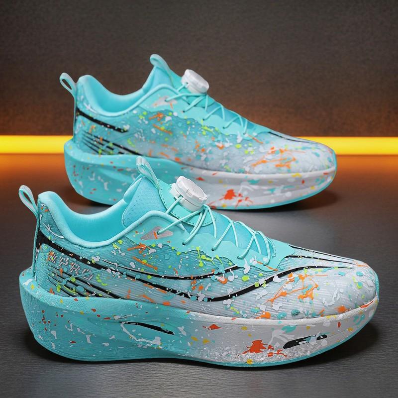 Youth style shoes Lightweight Breathable Running Shoes Boys Low-Cut Training Sneakers With Mesh Upper Cushioned Sole