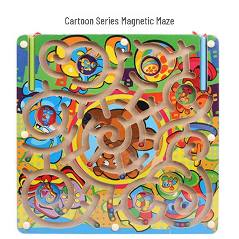 Магнитная игрушка-лабиринт: Мраморный баланс, управляемый ручкой, для детей 3+ - Улучшает концентрацию и когнитивные навыки