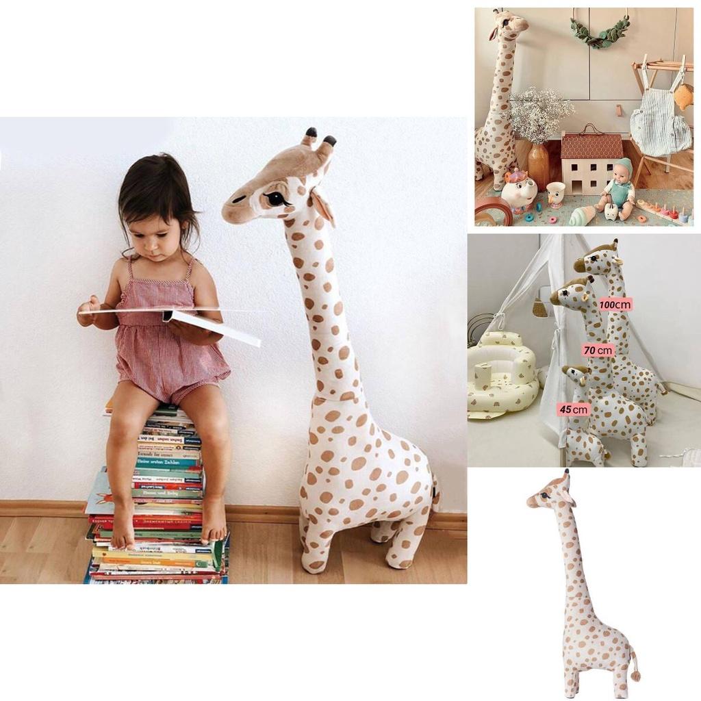 Мягкая хлопковая подушка для сна в виде чучела жирафа для детского комфорта