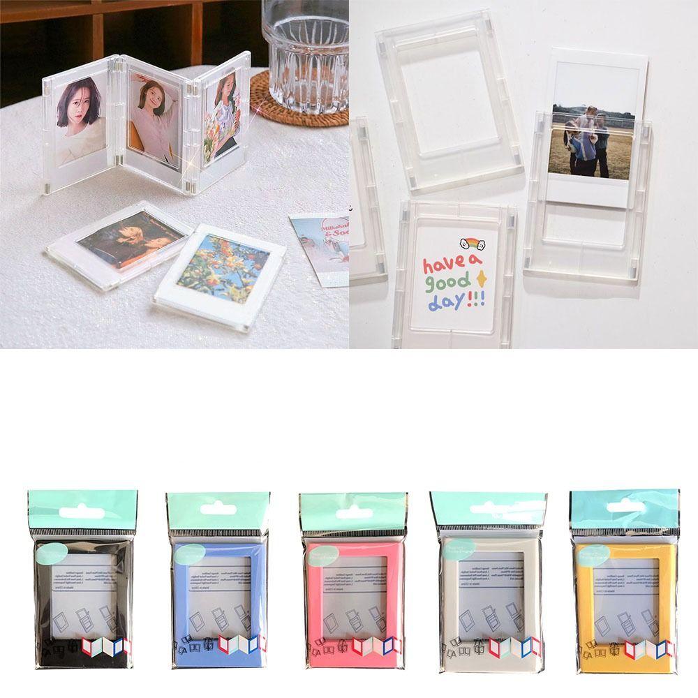 Acrylic Photo Frame 3-Inch Card Display Stand Card Case Picture Frames for Polaroid Photo Picture