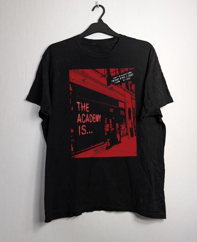 The Academy Is... 04.03.07 Black Cotton Shirt Short Sleeve Unisex T-Shirt
