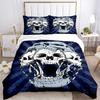 3pcs bedding set Skull Horror Includes 1 Comforter + 2 Pillowcases, Without Pillow Inserts, Soft Comfortable, Lightweight Breathable, Printe