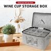 Коробка для винных бокалов на 12 ячеек Складная Портативная Штабелируемая Фетровый Органайзер для винных бокалов Вмещает кружку, чайную чашку, маленькое керамическое изделие
