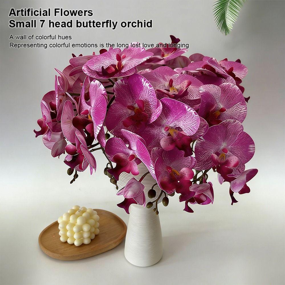 Butterfly Orchid Artificial Phalaenopsis Flower Floral Decor Wedding Party Home Decoration