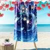 Anime Miku Print Beach Towel, Large Soft Quick Dry Towel for Beach Camping Swimming