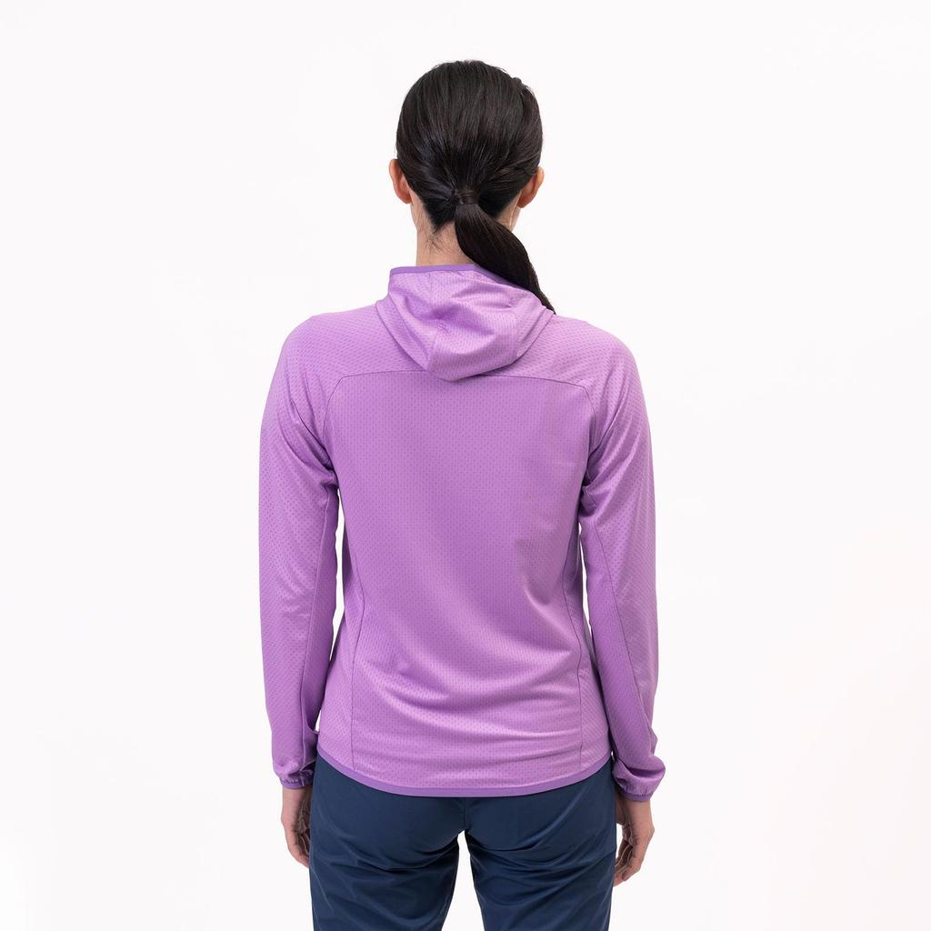 Толстовка с капюшоном из флиса и сетки для скалолазания MIDDLER MESH HOODIE W Sapphire [Millet] женская (НОВЫЙ ЛОГОТИП)