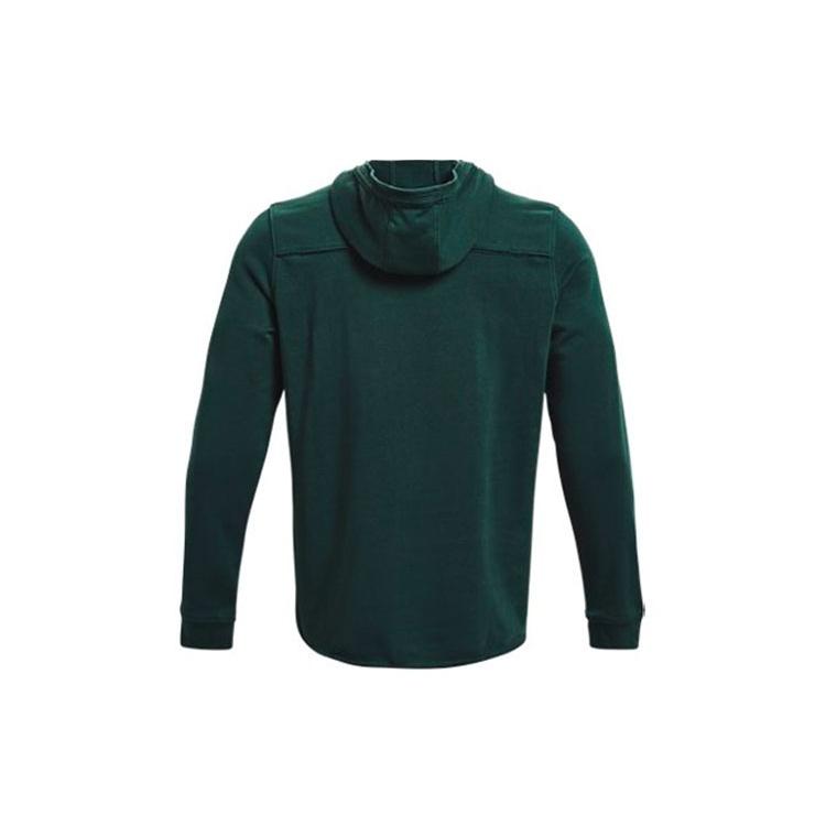 Under Armour Project Rock Sweatshirts Men's Green Hooded Moderate Regular Unisex 1361747-384