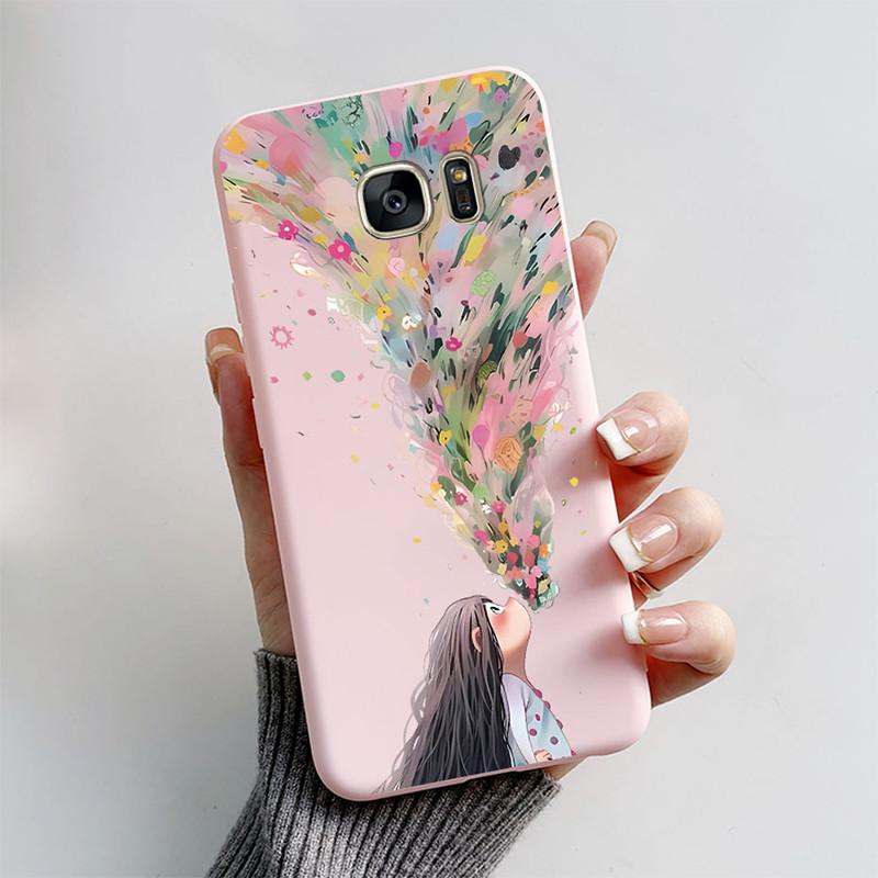 Для Samsung Galaxy S6 S7 S 7 Edge Силиконовый Чехол Милая Бабочка Мягкий ТПУ Задняя Крышка Телефона Для Samsung Galaxy S7 Edge Чехол Бампер