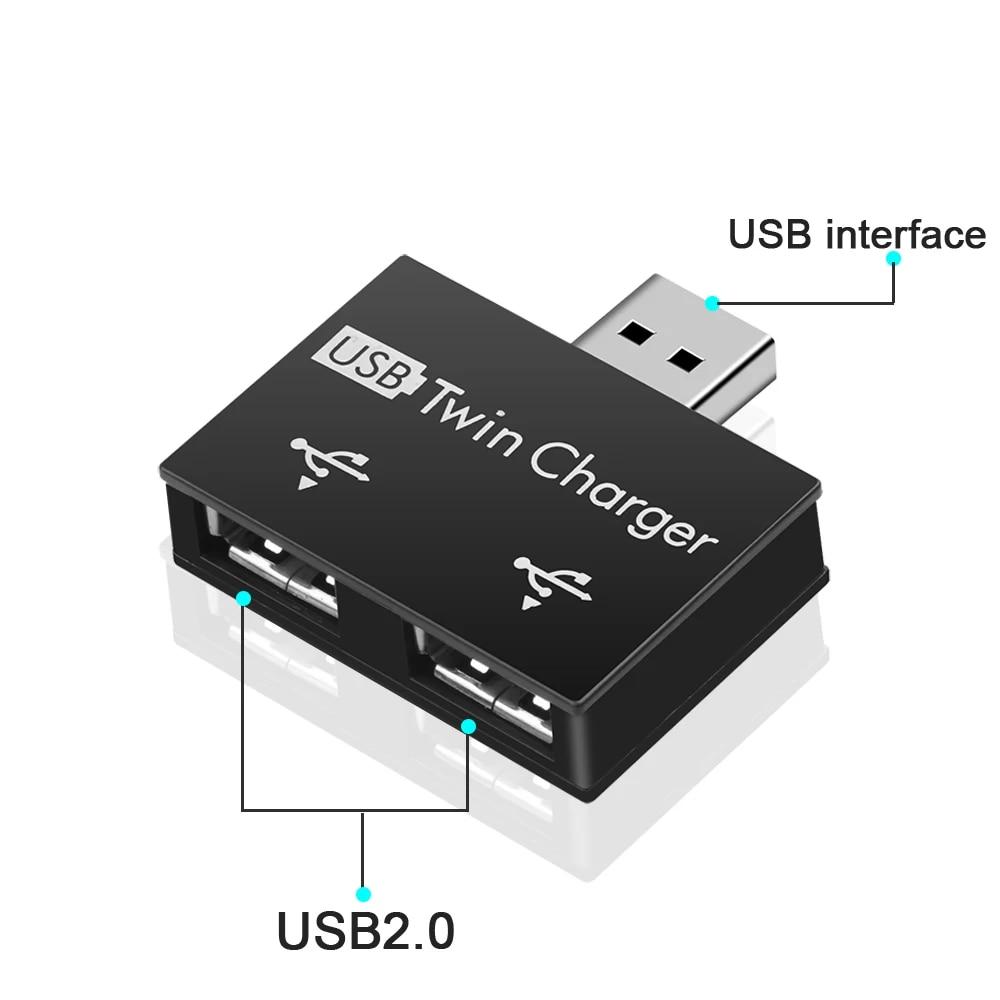 USB-концентратор USB 2.0 разветвитель 1 штекер на 2 гнезда USB-концентратор адаптер для портативных ПК