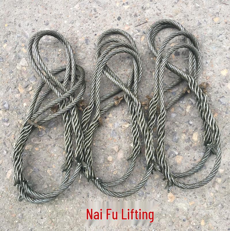 Плетеная стальная канатная стропа с коушем для крана, лебедки, тали и стропов - Бесплатная доставка