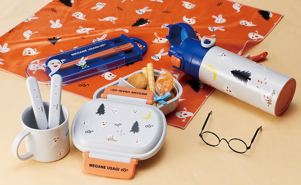 Skater Bento 360ml with a Fluffy Made in Single Dishwasher and Microwave Glasses Rabbit for Boys and Girls Children's Box, Capacity, Lid, Japan, Tier,