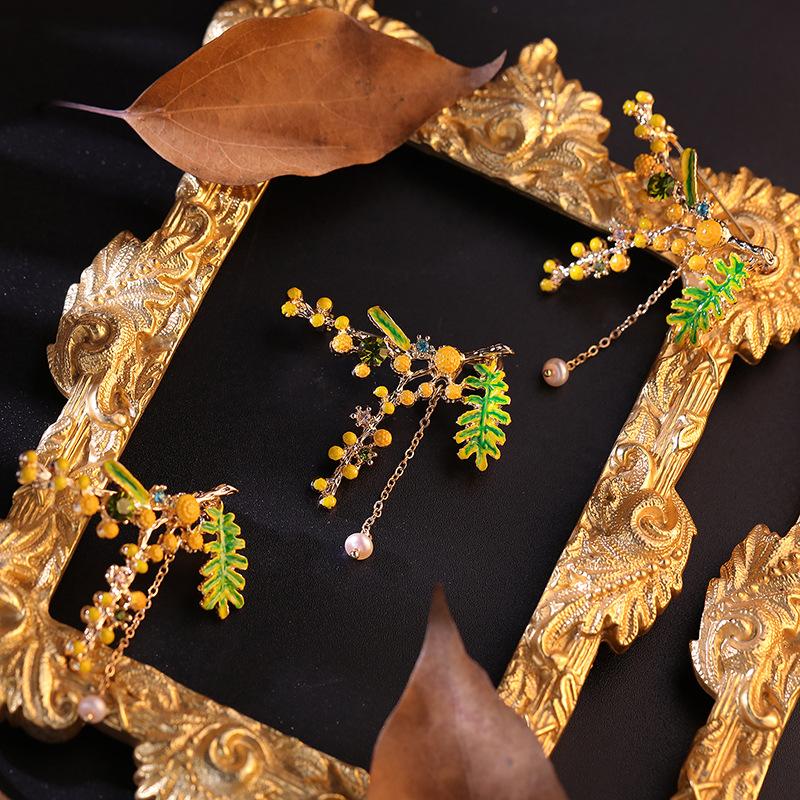 Senior Brooches Flower Leaf Brooch Pins for Women Suit Pendant Fashion Brooches Jewelry