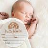 Commemorative Wooden Sign Natural Easy To Match Raised Texture Reused Versatile Gift No Burrs Birth Announcement Wooden Sign Newborn Bath Supply
