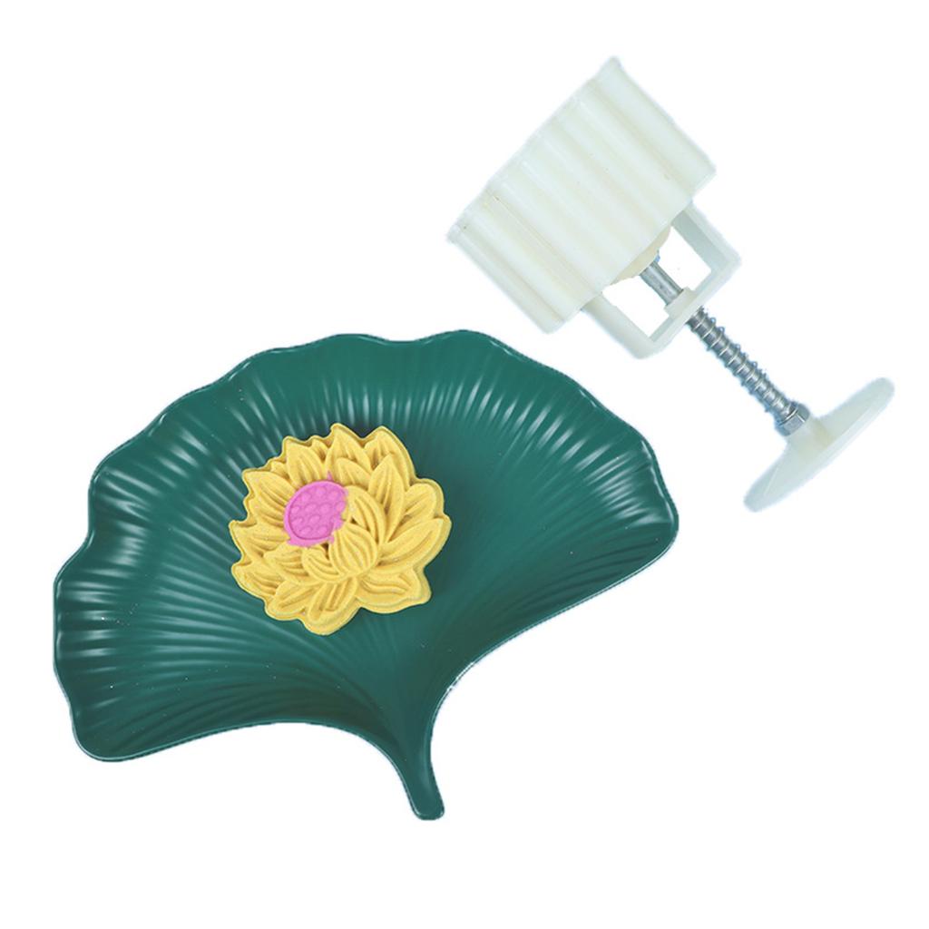 Форма для торта в виде фасоли мунг с 1 цветком-печатью, набор форм для торта «Луна», середина осени, ручное прессование, печенье, десерт, инструмент для выпечки кондитерских изделий своими руками