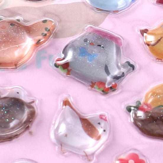 Объемные 3D наклейки Панда Зайчик с искусственными кристаллами для украшения телефона, милые мультяшные наклейки для детей, поделки своими руками