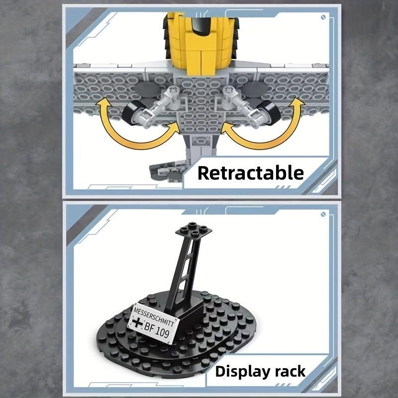 327 шт., кирпичи, игрушки, Вторая мировая война, немецкая модель истребителя BF-109, военный солдат, оружие, боевой корабль, техника, строительные блоки, игрушка в подарок