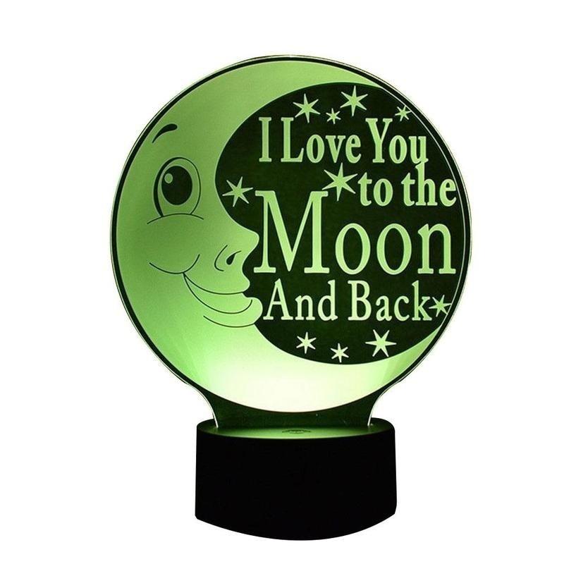 Новый светодиодный 7 цветов, меняющий 3D ночник, настольный USB-лампа, акриловый лунный ночной дизайн