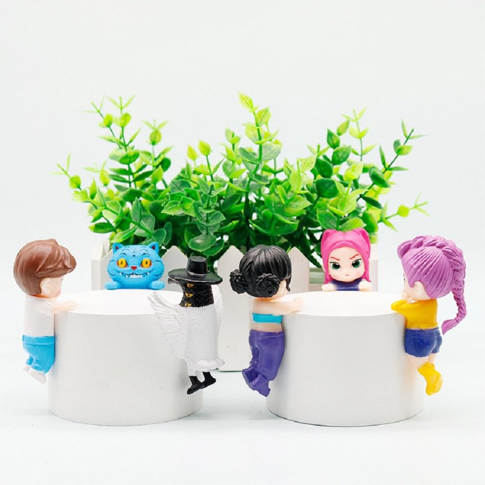 12 шт./стиль K-pop Охота на демонов Аниме Фигурки Случайная серия Blind Box Украшения ПВХ Модель Куклы Игрушка Для Детских Рождественских Подарков