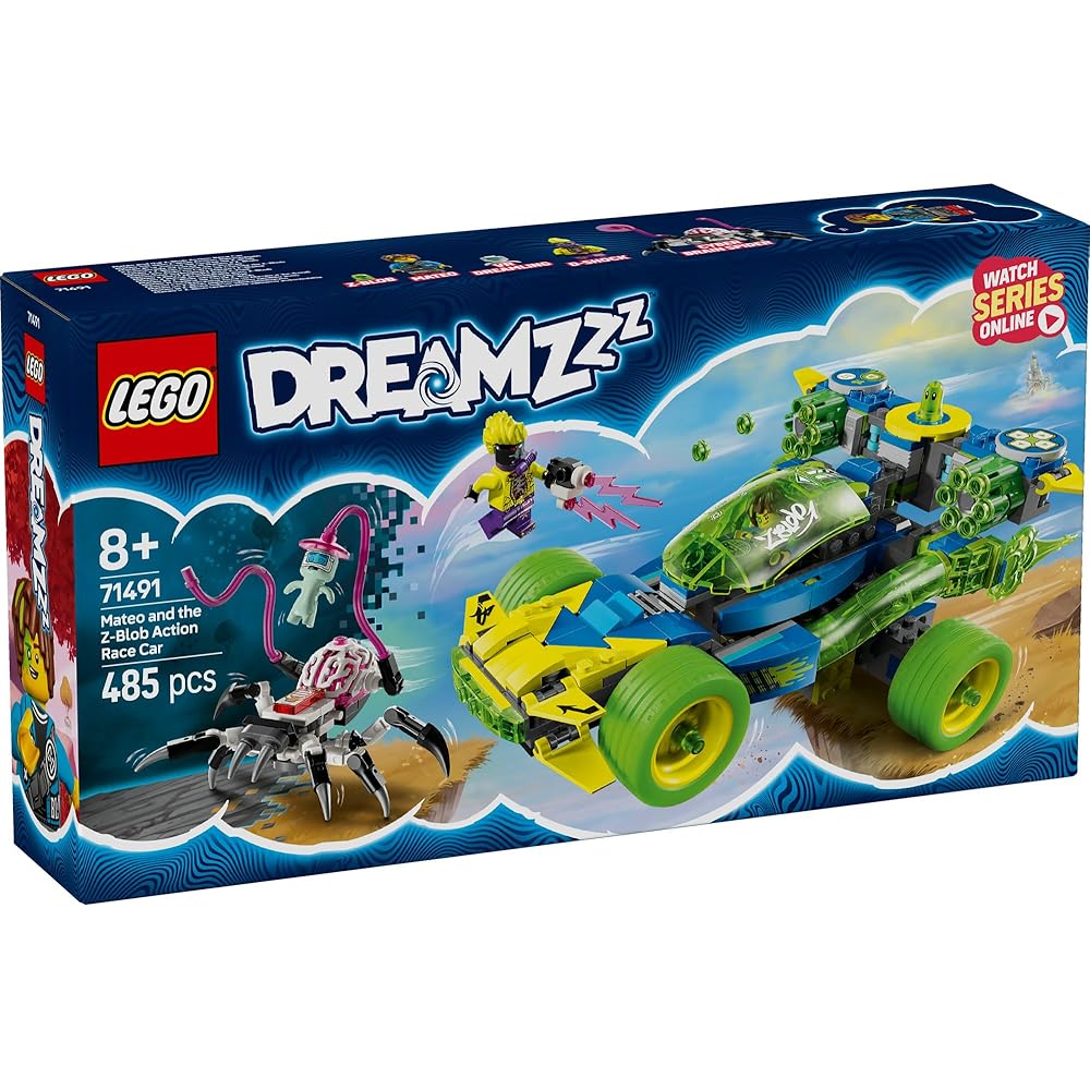 LEGO Dreams Mateo and Zibrob Action Race Car Toy Building Set for Kids Ages 8-10