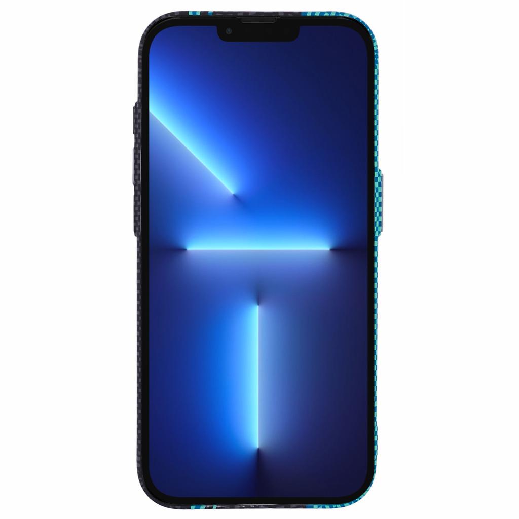 Для iPhone 13 Pro Чехол Совместимый с MagSafe Текстура Углеродного Волокна Водопереносная Поликарбонатная Накладка для Телефона