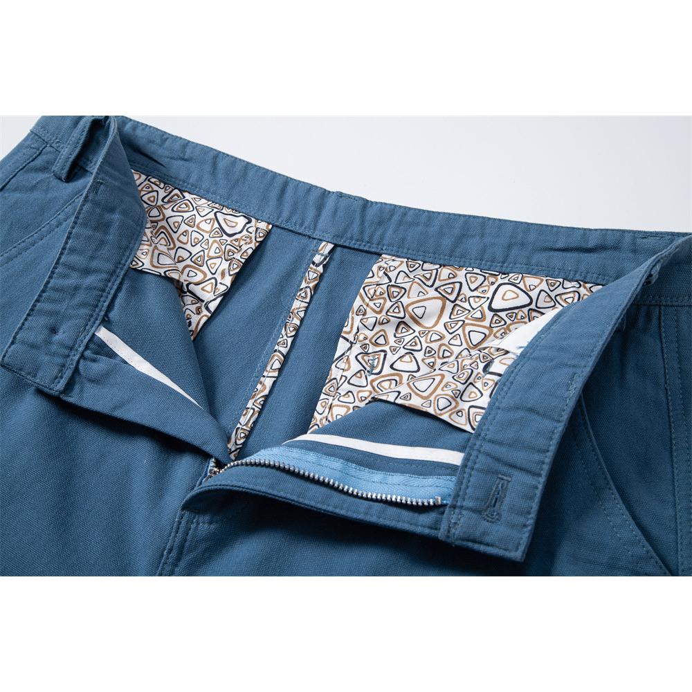 Callaway 2025 Летние вышитые новые хлопковые повседневные мужские шорты, прямые шорты с пятью штанинами, однотонные универсальные рабочие шорты