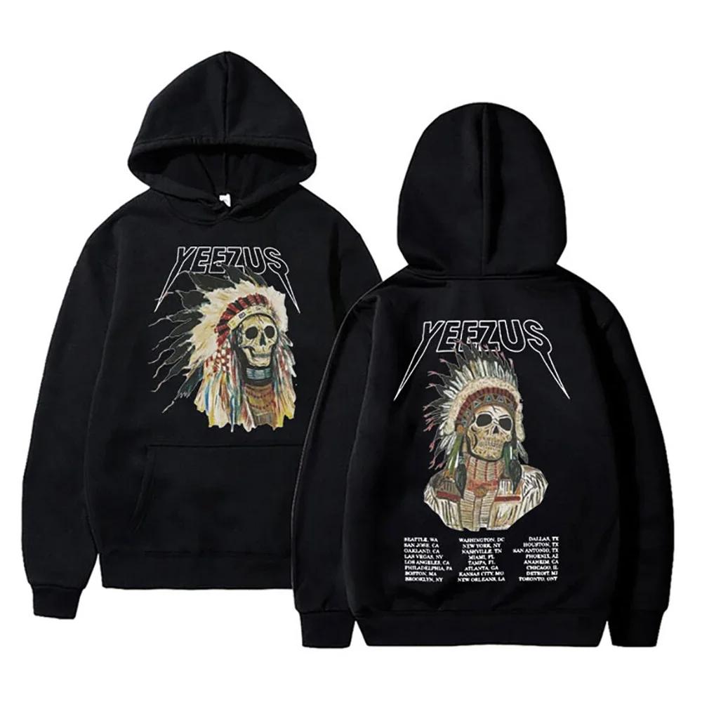 Флисовые толстовки Kanye West Унисекс Повседневные толстовки с капюшоном High Street Пуловер с капюшоном Harajuku Streetwear Толстовка Pablo Oversize