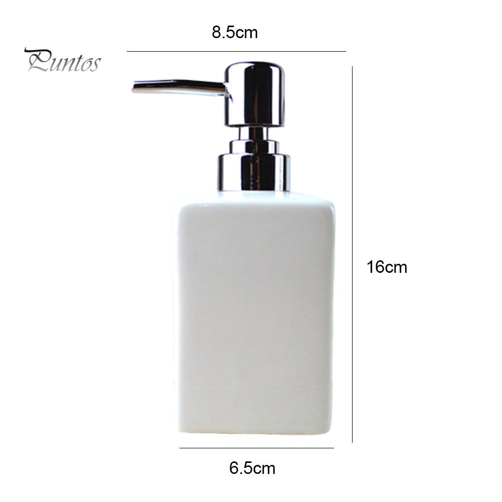 Puntos 320ml Bathroom Kitchen Ceramic Lotion Liquid Soap Dispenser Bottle Container