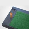 Green Golf Practice Turf Mat 20x47cm, Heavy-Duty Rubber Base Training Equipment for Indoor Outdoor Backyard Use