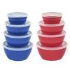 4Pcs Mixing Bowls with Lids BPA-Free Salad Containers Stackable Airtight Food Storage Bowls Meal Prep Bowl Kit for Home Outdoor Dining