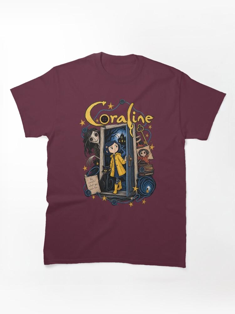 Coraline Vintage Coraline, Coraline Yellow Raincoat Graphic, Dark Fantasy Gothic Horror Classic T-Shirt