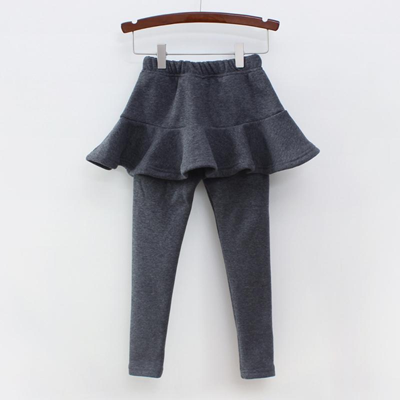 Однотонные брюки для девочек, детские леггинсы 2-10 лет, детская одежда, весенне-осенние хлопковые леггинсы, теплые юбка-брюки для маленькой девочки