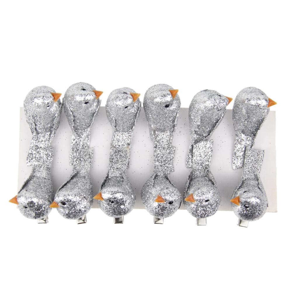 12шт мини-поддельные птицы искусственные птицы домашний декор рождественской елки