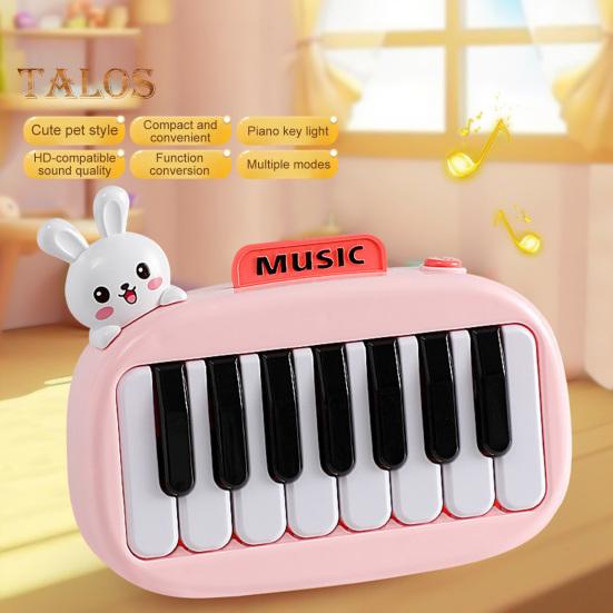 15-клавишное карманное пианино, мини-электронное пианино с подсвечивающимися клавишами для детей, портативный музыкальный инструмент, детская игрушка для раннего развития
