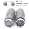 2pcs 5 Pin DIN MIDI Female to Female Audio Type Recorder Amplifier Extension Adapter Gender Changer for Live Performance Studio