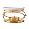 Metal Oil Burner Gold Ceramic Aroma Diffuser for Home Use Safe and Easy To Clean for Yoga Rooms and Spa Relaxation Space