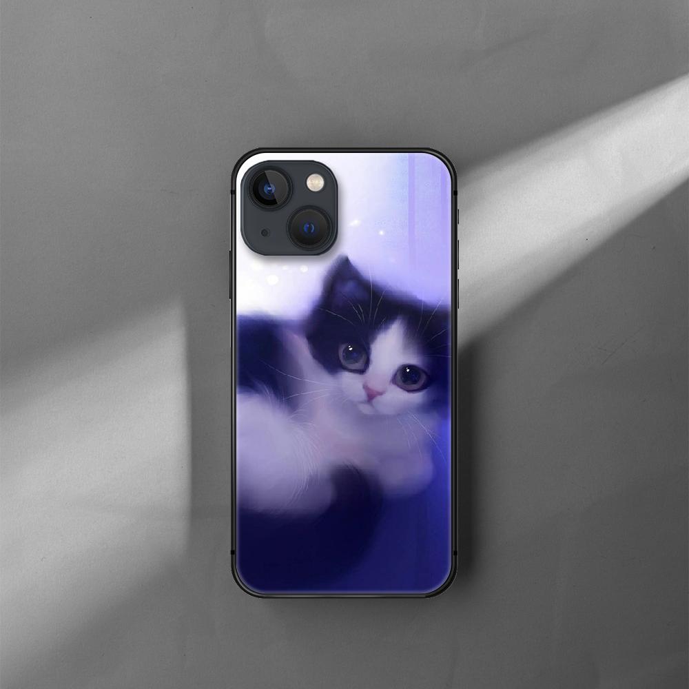 Чехол для телефона с милым котом для iPhone Samsung Galaxy Redmi Xiaomi Oppo OnePlus Note SA 7 8 9 10 11 12 13 14 20 21 22 23 53 54 Pro Max Plus Ultra TPU Soft