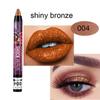 Shadow Eye Makeup Pearlescent Eye Shadow Lipstick Pencil Waterproof Glitter Matte Makeup Pigment Silkworm Pen 2 In 1, 04, 1 Piece