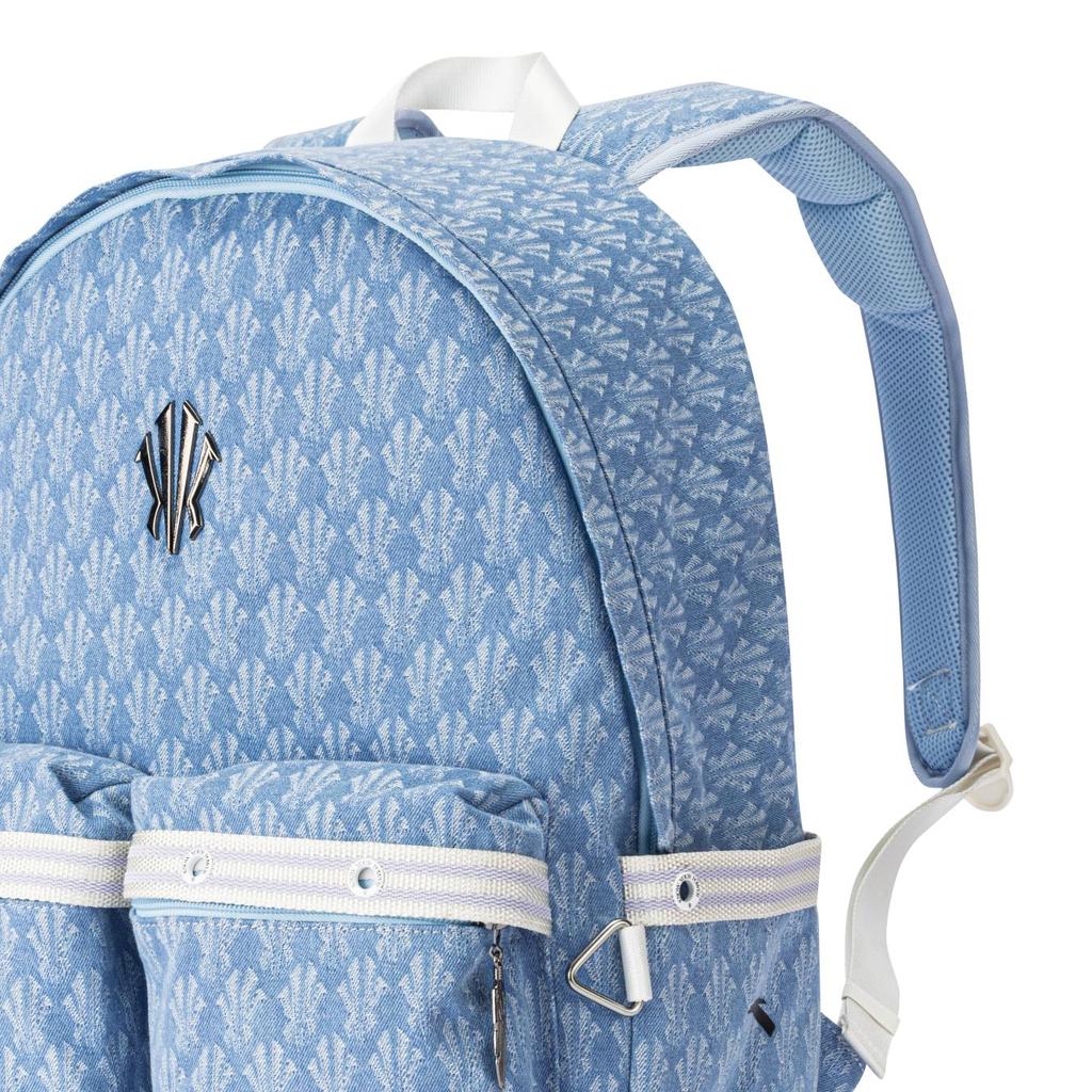 Anta Kyrie Series Casual Versatile College Style Fabric Backpack Unisex Backpack Light-Blue-Denim 192521154-2