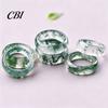 Hypoallergenic Finger Ring Faux Natural Moss Agate Ring, Fake Gemstone Statement Healing Nature Inspired Jewelry Stone for Men Women Band