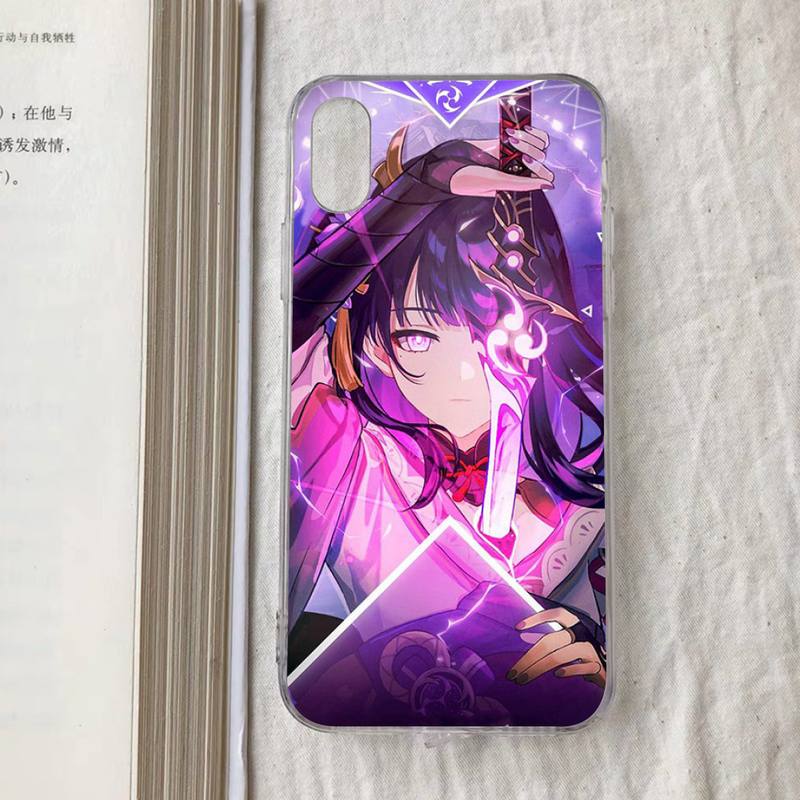 Чехол для телефона Genshin Impact Райдэн Сёгун для iPhone 11 12 13 Mini Pro Max 8 7 6 6S Plus X 5 S SE 2020 XR XS 10