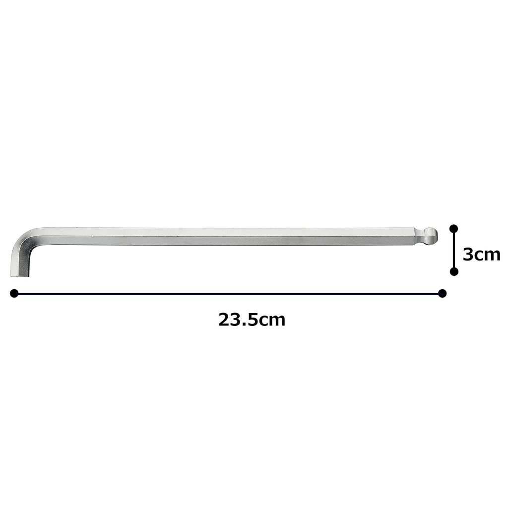 Tone Short Neck Long Ball Point Wrench Width (TONE) L-Shaped BLB-12S, 3/8-inch