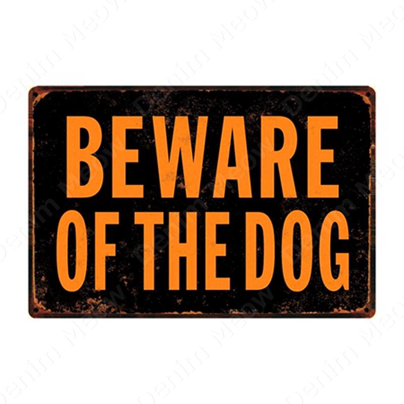 Остерегайтесь собаки, винтажные металлические жестяные таблички, таблички для бара, кафе, домашний уличный декор, настенный художественный постер с домашними животными запрещен, N360