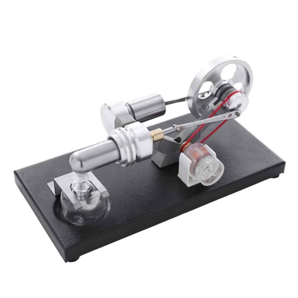 Stirling Engine Model Kit with LED Lights DIY Assembly of Individual Parts- Educational Physics Science Toy for Kids