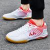 Новые тренировочные теннисные кроссовки мужские женские размер 36-45 розовые белые дышащие кроссовки для бадминтона парные легкие теннисные кроссовки
