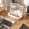 Portable Sealed Bread Storage Box Dust-proof Moisture-proof Easy To Clean Double-sided Opening Cover Transparent Bread Box